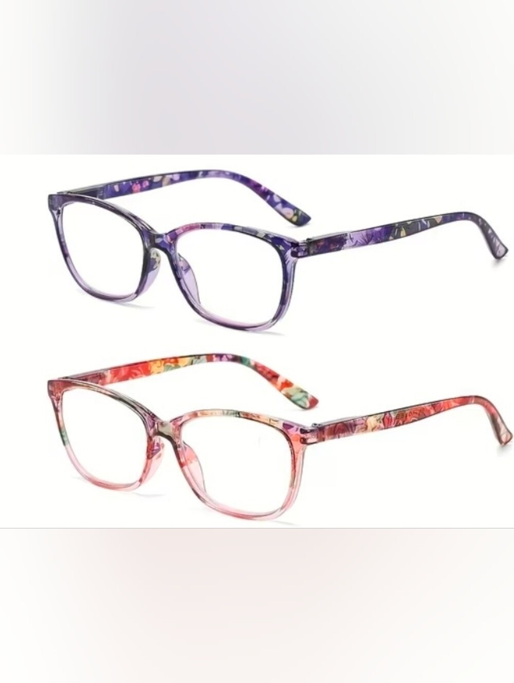 Set Of 2 Reading Glasses Purple Set Available In Strength 1.5, 3.0 Or 4.0
